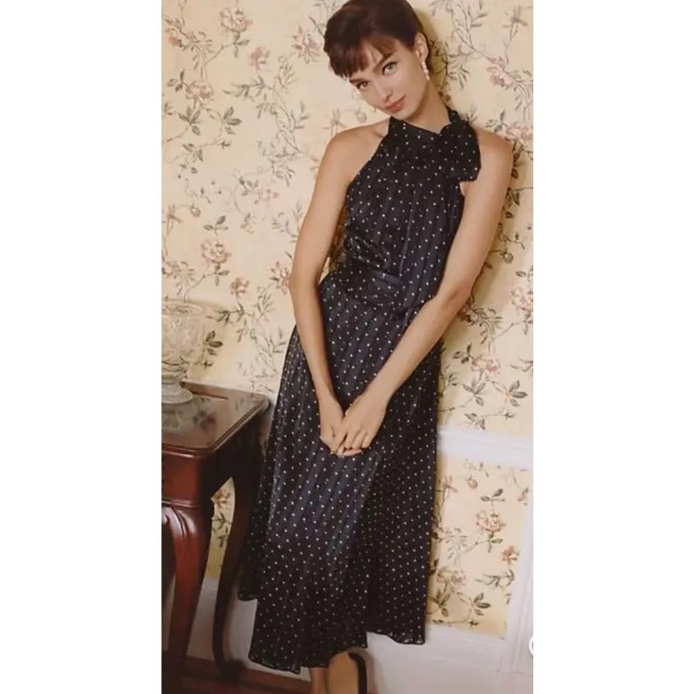 Anthropologie Sachin &‎ Babi Polka Dot Halter Midi Dress